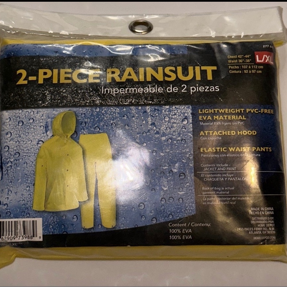 2 Piece Rain Suit